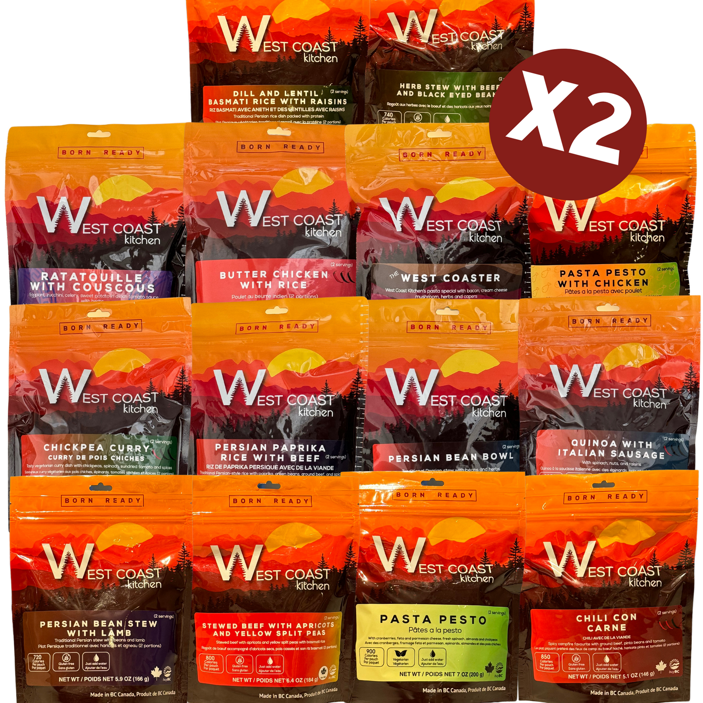"Double Double" 2 Each of 14 Double Portion Entrées - Save $50!